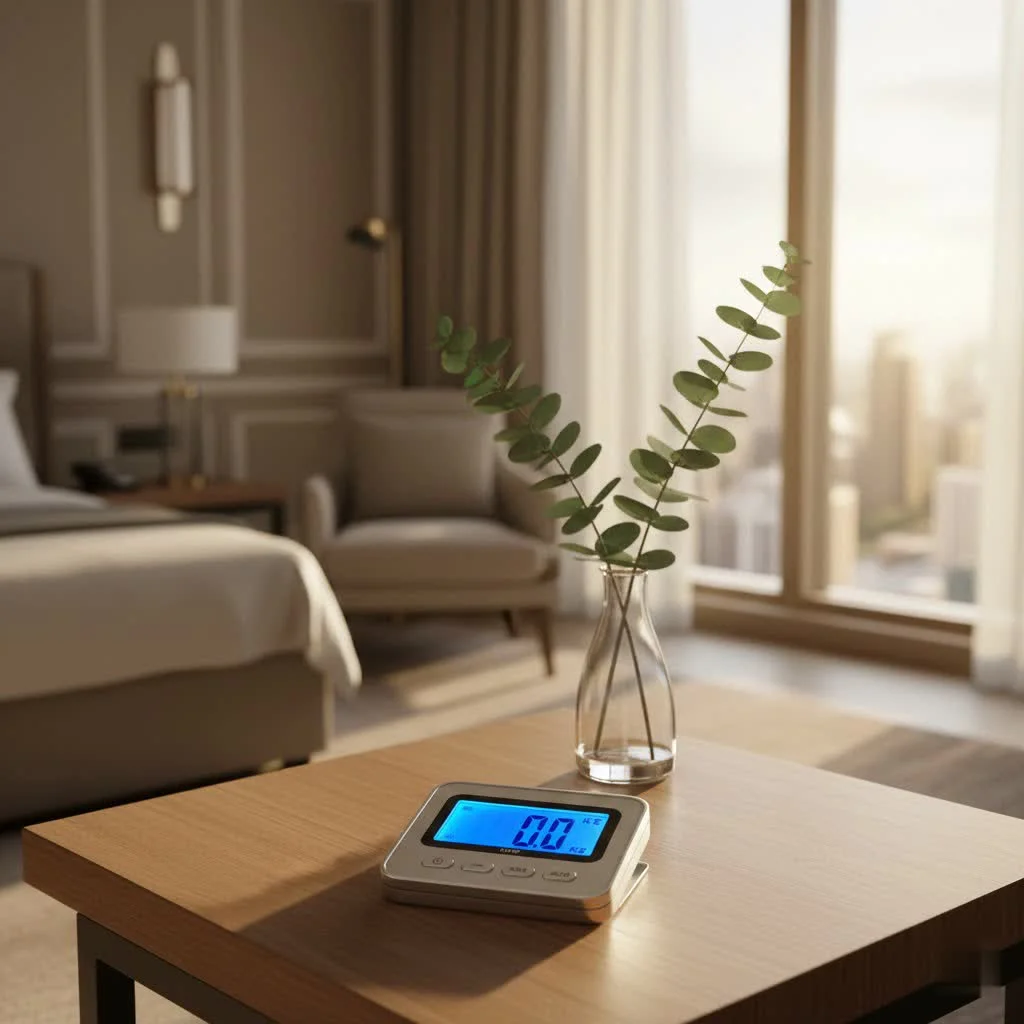 Travel Smart Conair digital luggage scale with a suitcase