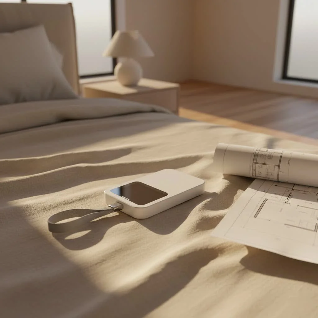 Digital luggage scale weighing a suitcase