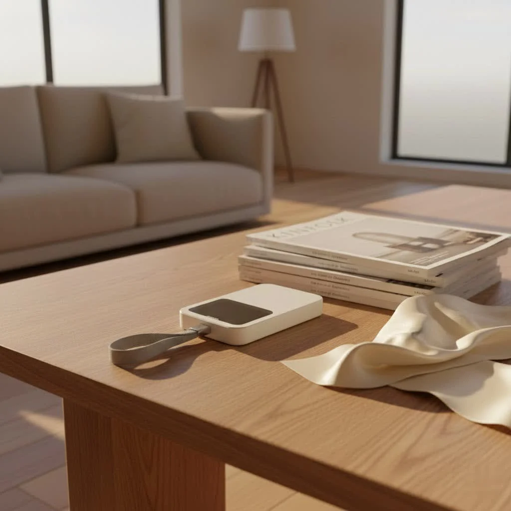 Digital luggage scale weighing a suitcase